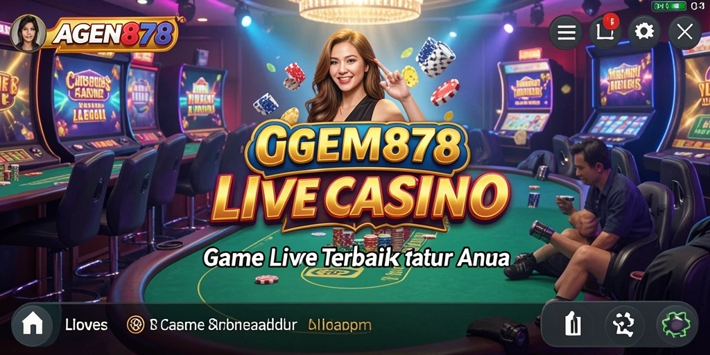 Tampilan gameplay Live Casino yang mendebarkan di AGEN878.
