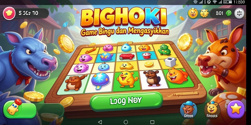 Tampilan gameplay seru dalam aplikasi BIGHOKI.