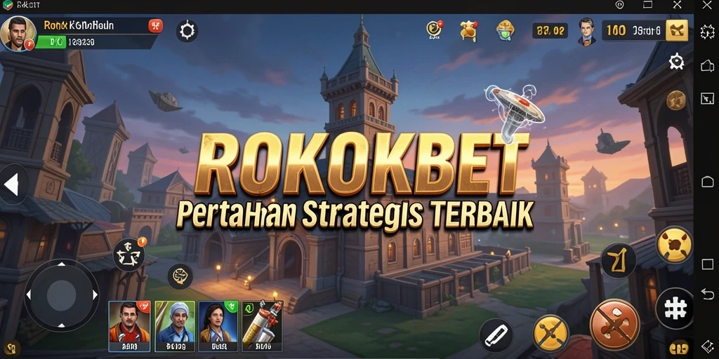Tampilan aksi menara dalam ROKOKBET saat melawan gelombang musuh.