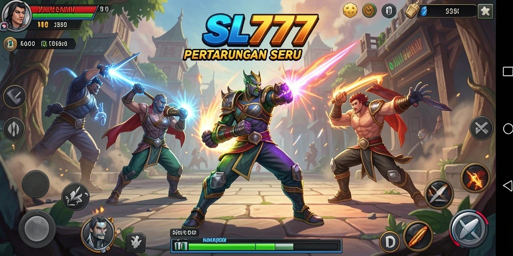 Gameplay SL777 menegangkan dengan aksi pertarungan yang seru.